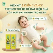 Mẹo xịt 3 điểm vàng trên cơ thể bé
